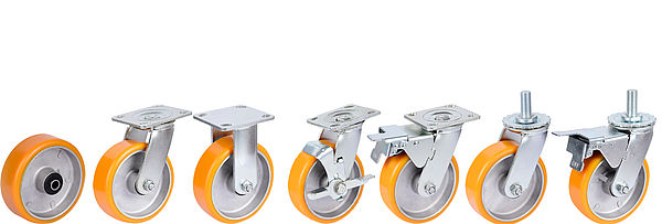 High Impact PU casters and wheels